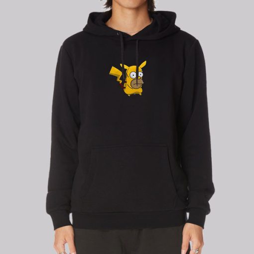 Funny Face Homer Simpson Pikachu Hoodie