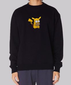 Funny Face Homer Simpson Pikachu Hoodie