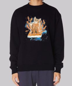 Funny Flying Cat Bacon Hoodie