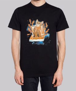 Funny Flying Cat Bacon Hoodie 3