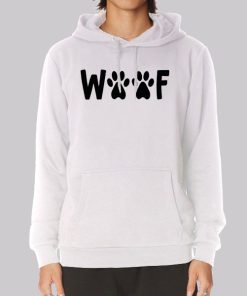 Funny Footprints Dog Woof Hoodie