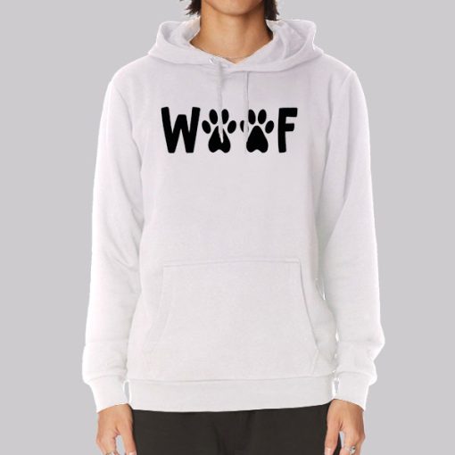 Funny Footprints Dog Woof Hoodie