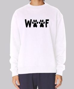 Funny Footprints Dog Woof Hoodie