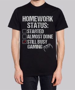 Funny Gaming Homework Status Hoodie 3