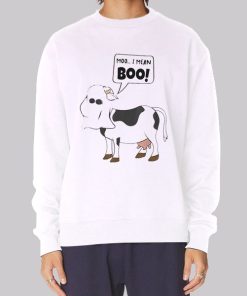 Funny Ghost Moo I Mean Boo Hoodie