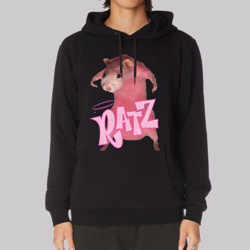 Funny Graphic Pink Rat Meme Hoodie