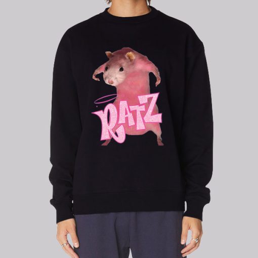 Funny Graphic Pink Rat Meme Hoodie