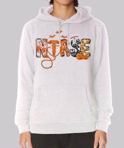 Funny Halloween Nurse Pumpkins Hoodie