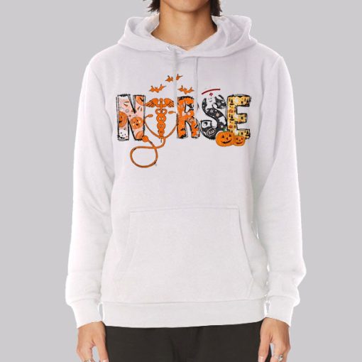 Funny Halloween Nurse Pumpkins Hoodie