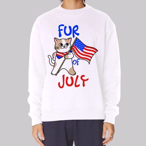 Funny Happy 4th of July Cat Hoodie