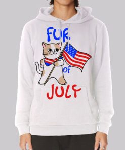 Funny Happy 4th of July Cat Hoodie 4