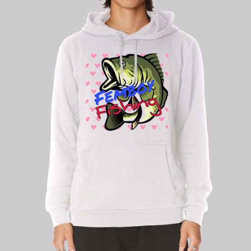 Funny Hearts Femboy Fishing Hoodie