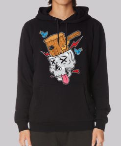 Funny Illustration Skull Hammer Hoodie Funny Illustration Skull Hammer Hoodie