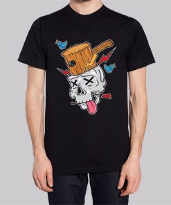 Funny Illustration Skull Hammer Hoodie 2 Funny Illustration Skull Hammer Hoodie 3