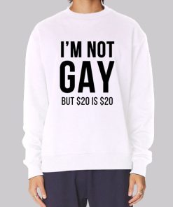 Funny Im Not Gay but $20 Is $20 Hoodie