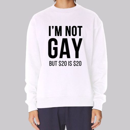 Funny Im Not Gay but $20 Is $20 Hoodie