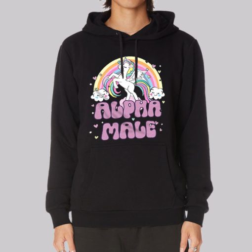 Funny Inspired Alpha Male Unicorn Hoodie