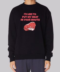 Funny Joke Beef Raw Meat Hoodie