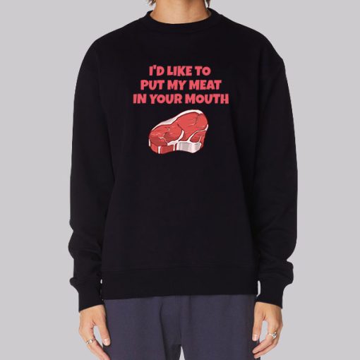 Funny Joke Beef Raw Meat Hoodie