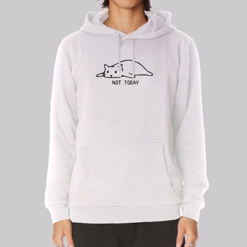 Funny Lazy Not Today Cat Hoodie