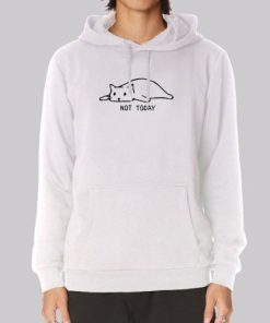 Funny Lazy Not Today Cat Hoodie 4