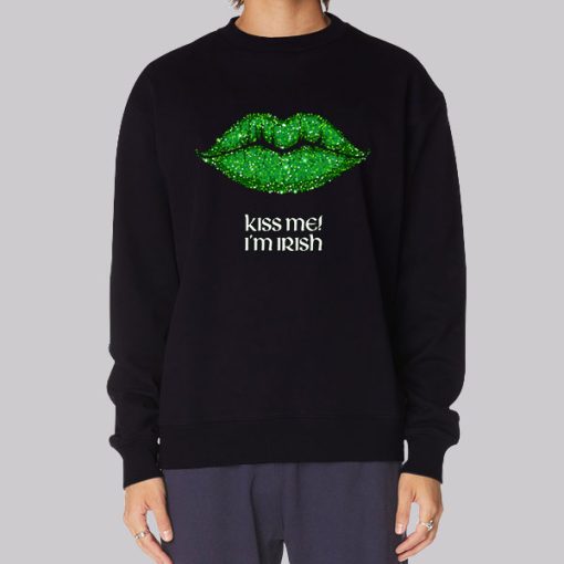 Funny Lips Kiss Me Im Irish Hoodie