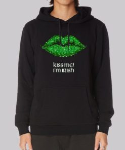 Funny Lips Kiss Me Im Irish Hoodie 4