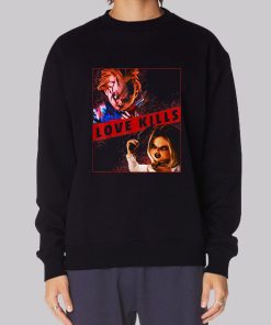Funny Love Kills Chucky and Tiffany Hoodie