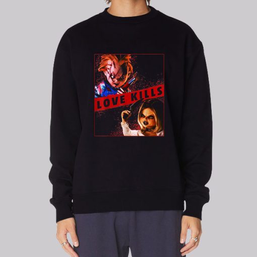 Funny Love Kills Chucky and Tiffany Hoodie