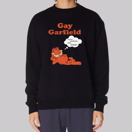 Funny Meme Gay Garfield Hoodie