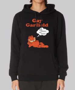 Funny Meme Gay Garfield Hoodie 4