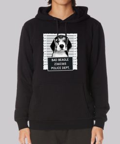 Funny Mugshot Bad Beagle Hoodie Funny Mugshot Bad Beagle Hoodie