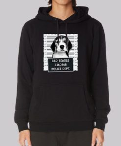 Funny Mugshot Bad Beagle Hoodie 4