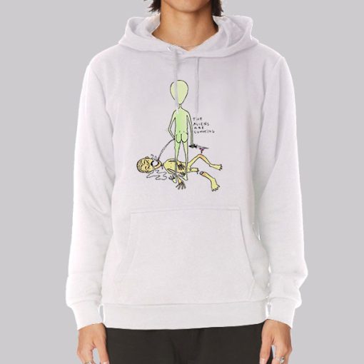 Funny Parody Aliens Are Cumming Hoodie