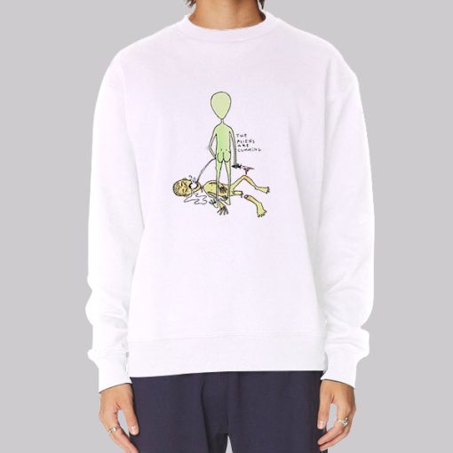 Funny Parody Aliens Are Cumming Hoodie