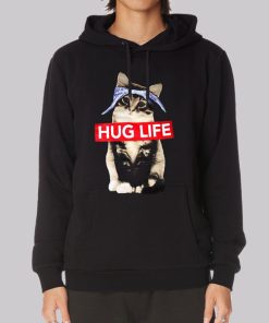 Funny Parody Hug Life Cat Hoodie Funny Parody Hug Life Cat Hoodie