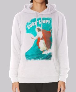 Funny Parody Jesus Surfing Hoodie