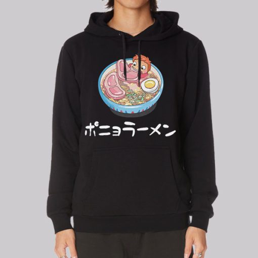 Funny Ponyo Bowl Ham Ramen Hoodie