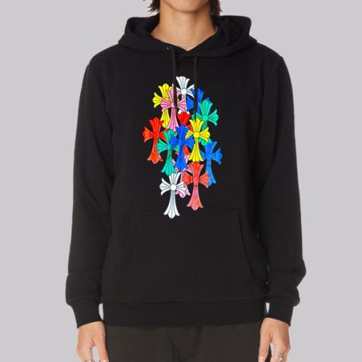 Funny Printed Cemetery Cross Color Hoodie