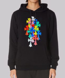 Funny Printed Cemetery Cross Color Hoodie 4