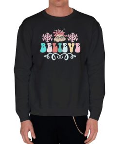 Funny Retro Believe Christmas Hoodie