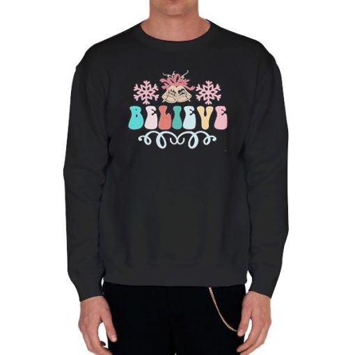 Funny Retro Believe Christmas Hoodie