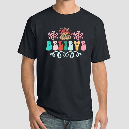 Funny Retro Believe Christmas Hoodie