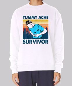 Funny Retro Tummy Ache Survivor Hoodie