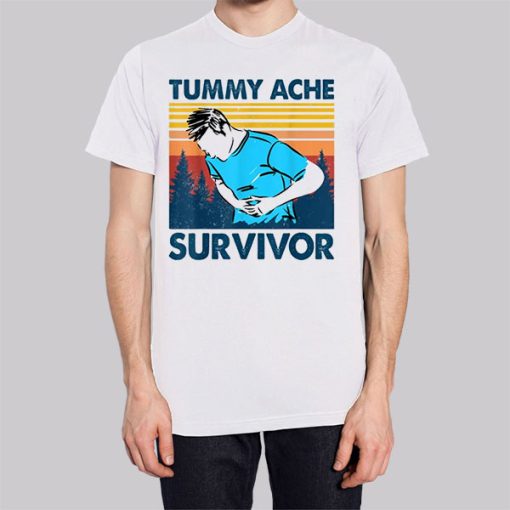 Funny Retro Tummy Ache Survivor Hoodie