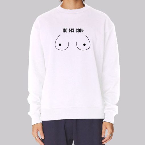 Funny Sexy No Bra Club Hoodie