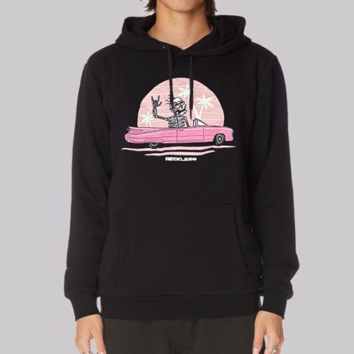 Funny Skeleton Driving Reckless Hoodie