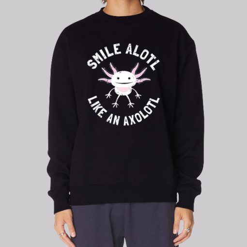 Funny Smiling Cute Axolotl Hoodie