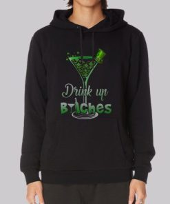 Funny St Patricks Day Drink up Bitches Hoodie 4