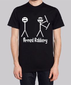 Funny Stick Figure Armed Robbery Hoodie 3